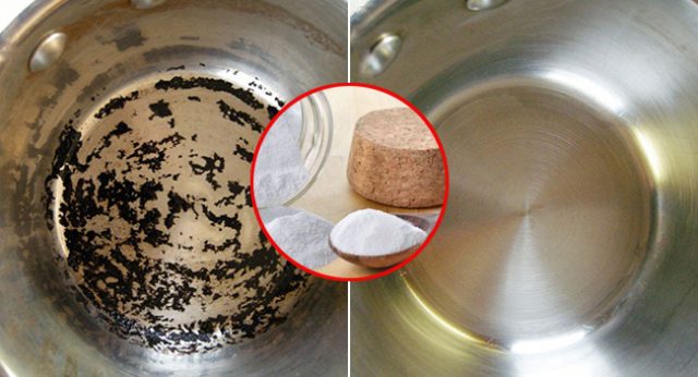 Sử dụng hỗn hợp muối và giấm để làm sạch nồi bị cháy